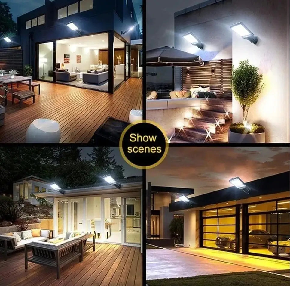 Solar Led Wall Lamp Motion Sensor Remote Control Outdoor