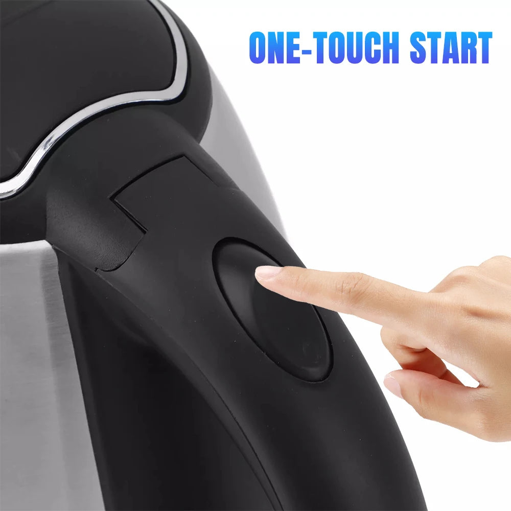 Stainless Steel Electric Kettle With One Touch Auto Shutoff
