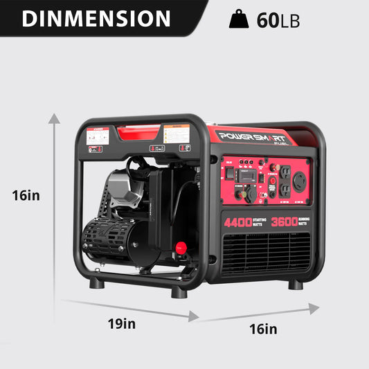 PowerSmart Portable Inverter Generator for Home Backup and RV Camping