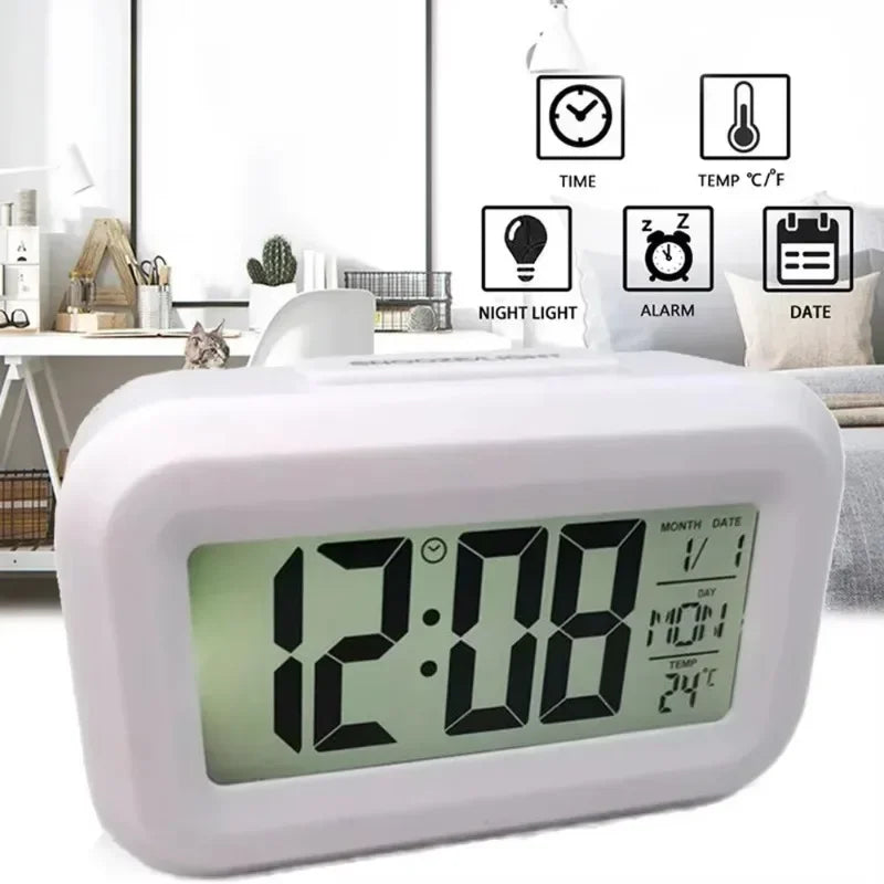LED Digital Alarm Clock With Calendar Desk Clock Bedroom Decor