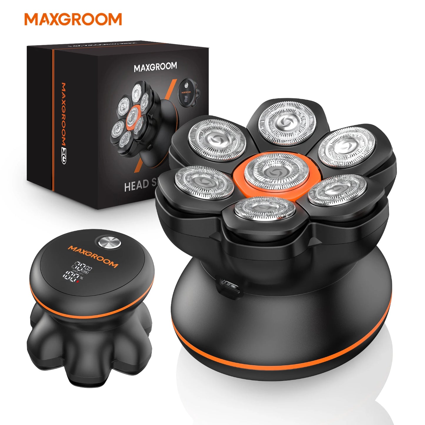 MAXGROOM 7D Head Shaver Waterproof USB Rechargeable