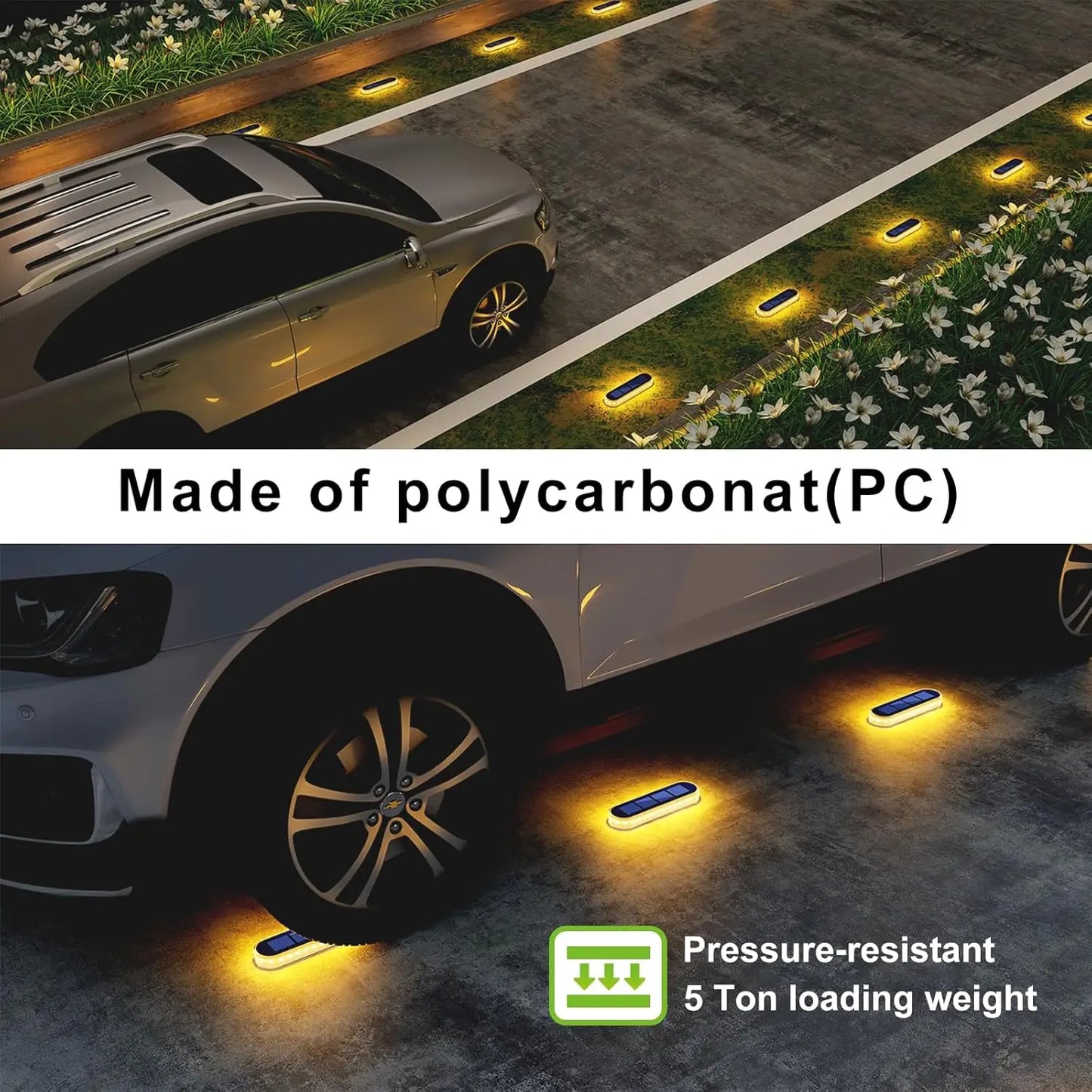 Premium Solar Deck Steps IP68 Waterproof Anti Pressure Auto Lighting