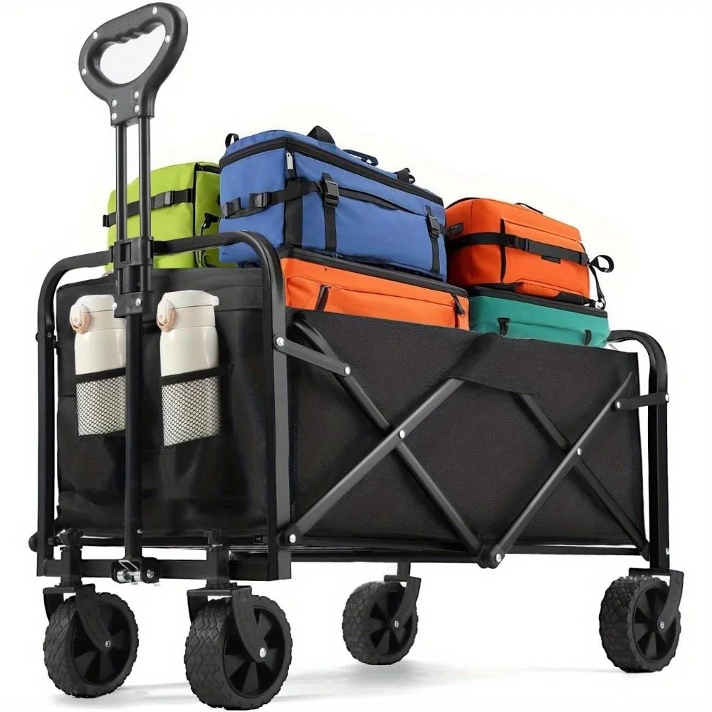 Heavy Duty Wagon Cart Foldable All Terrain Wheels Groceries