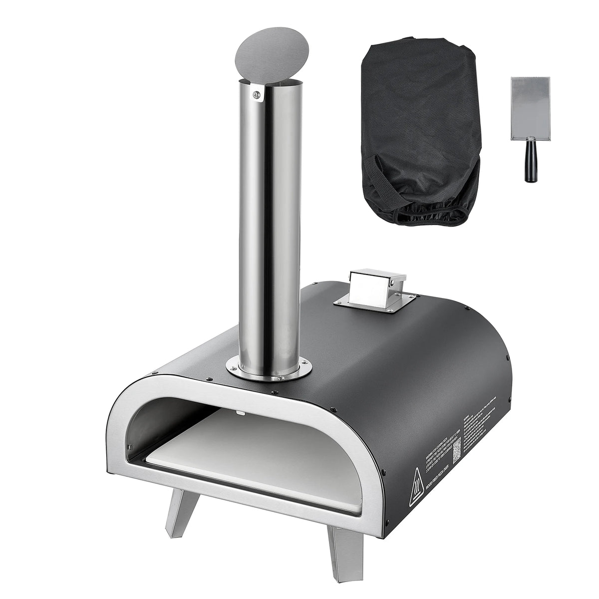 VEVOR Portable Wood Fired Pellet Pizza Oven With Thermometer