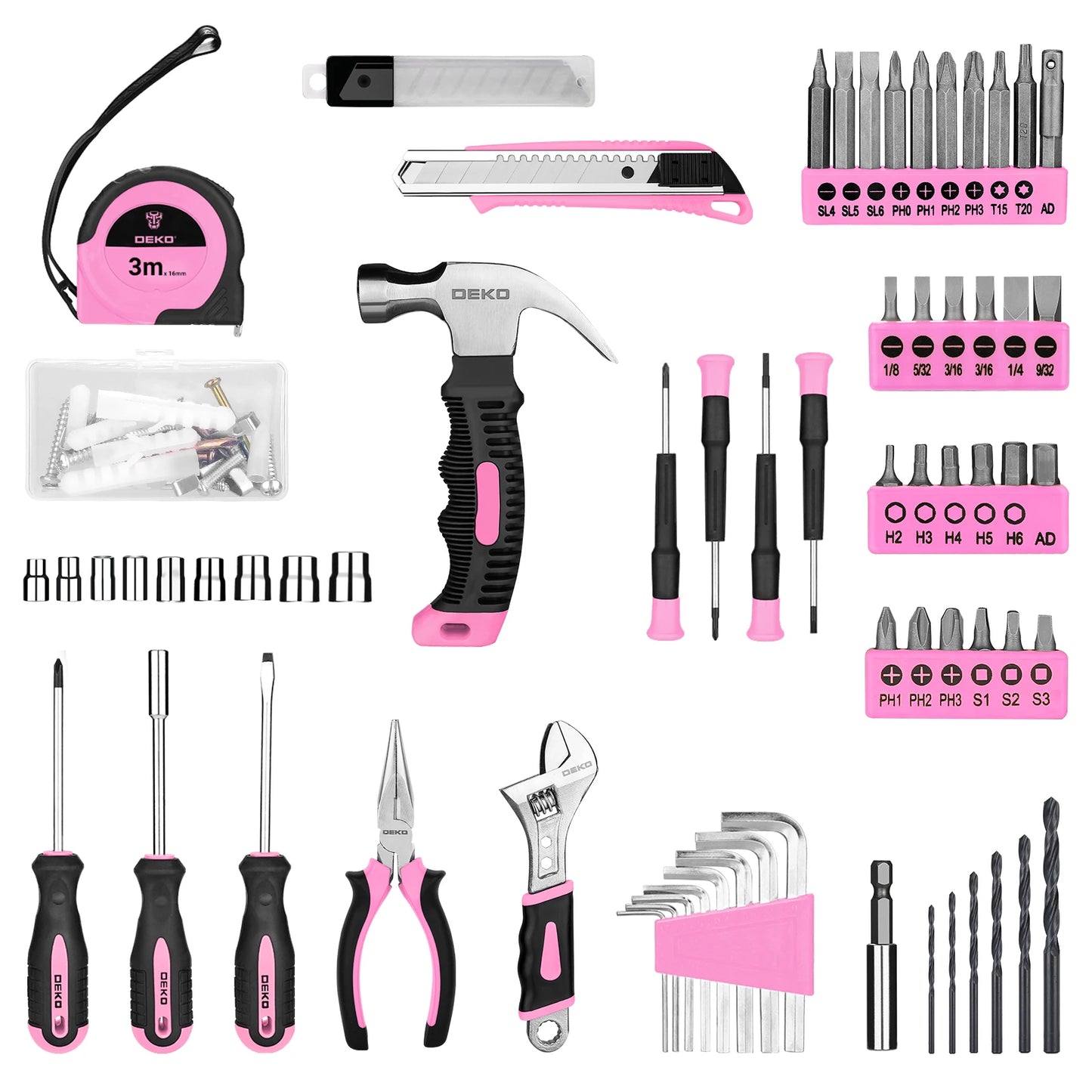 DEKO 8V Cordless Drill And Electric Power Tool Combo Kit