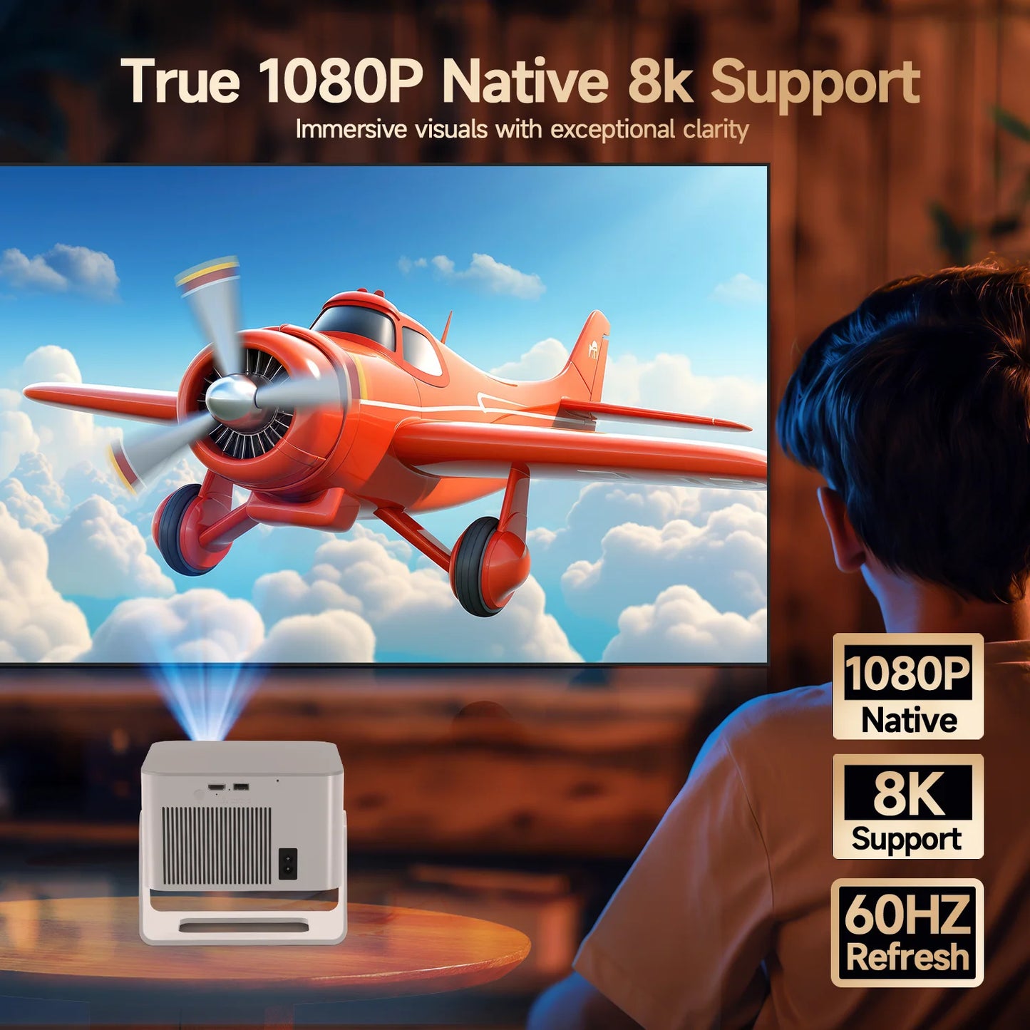 Magcubic Android 14 Portable Projector Auto Focus Native 1080P