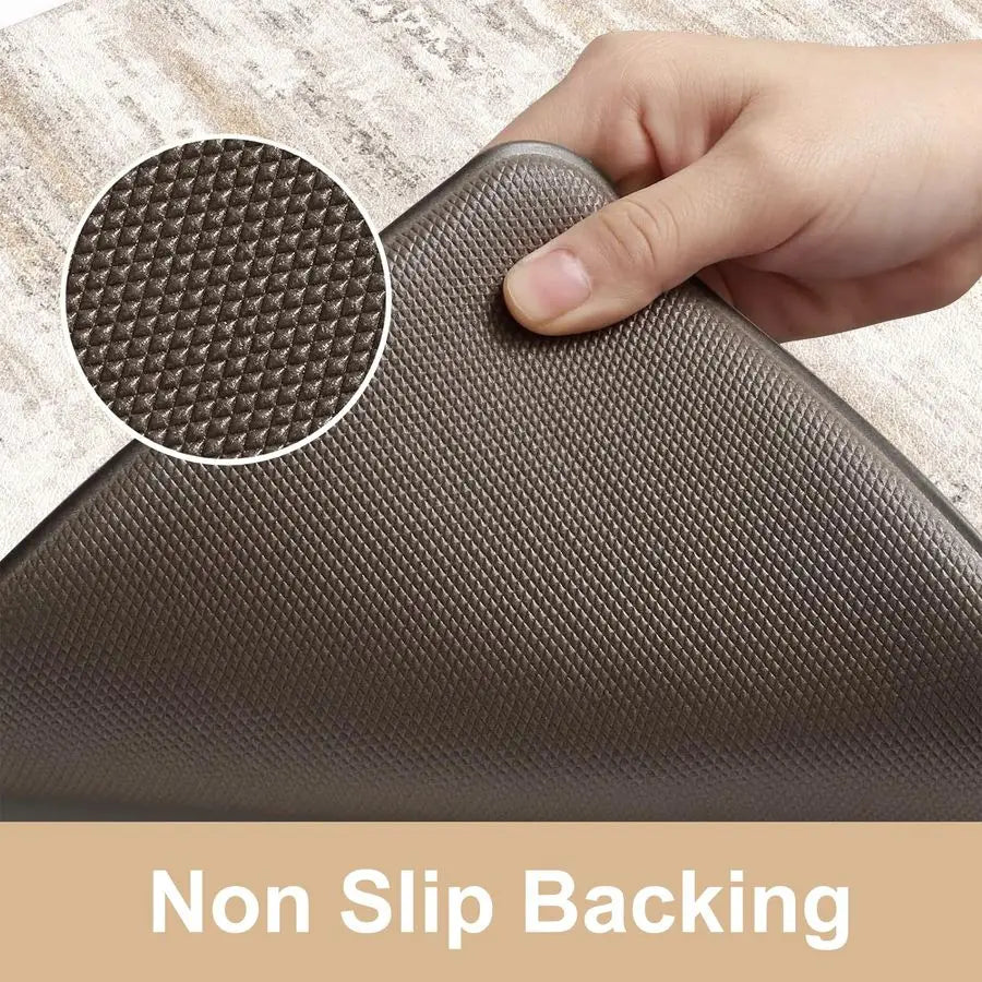 Antifatigue Kitchen Mats Memory Foam Cushioned Floor 2 Piece Set