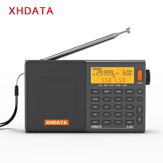 XHDATA D-808 Portable Radio With AM FM SW And SSB Reception