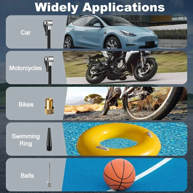 EAFC Portable Rechargeable Tire Inflator And Digital Air Pump