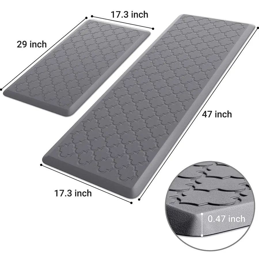Anti Fatigue Floor Mat 2 Pack Ergonomic Waterproof Non Slip