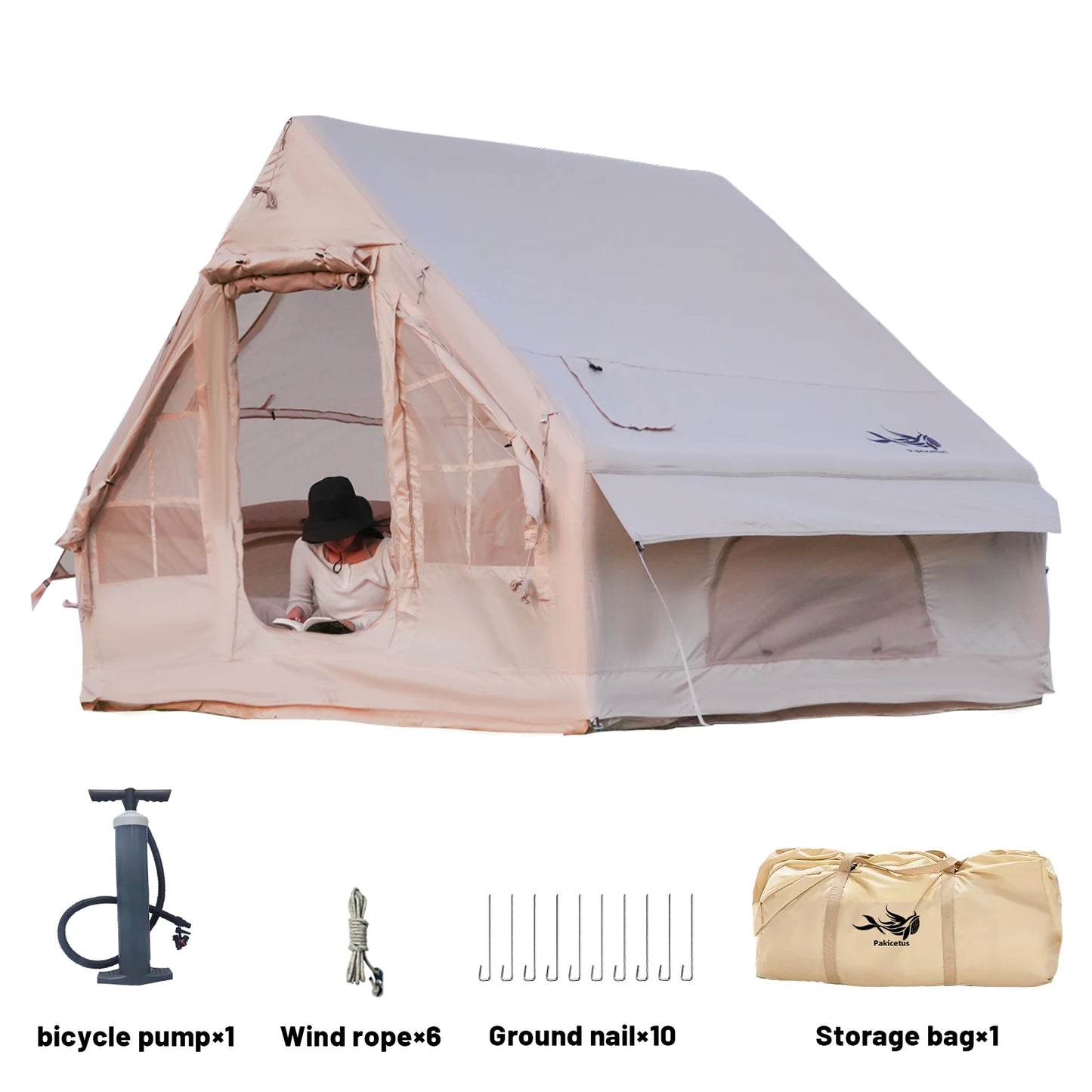 Pakicetus Inflatable Camping Tents for Family Outdoor Adventure