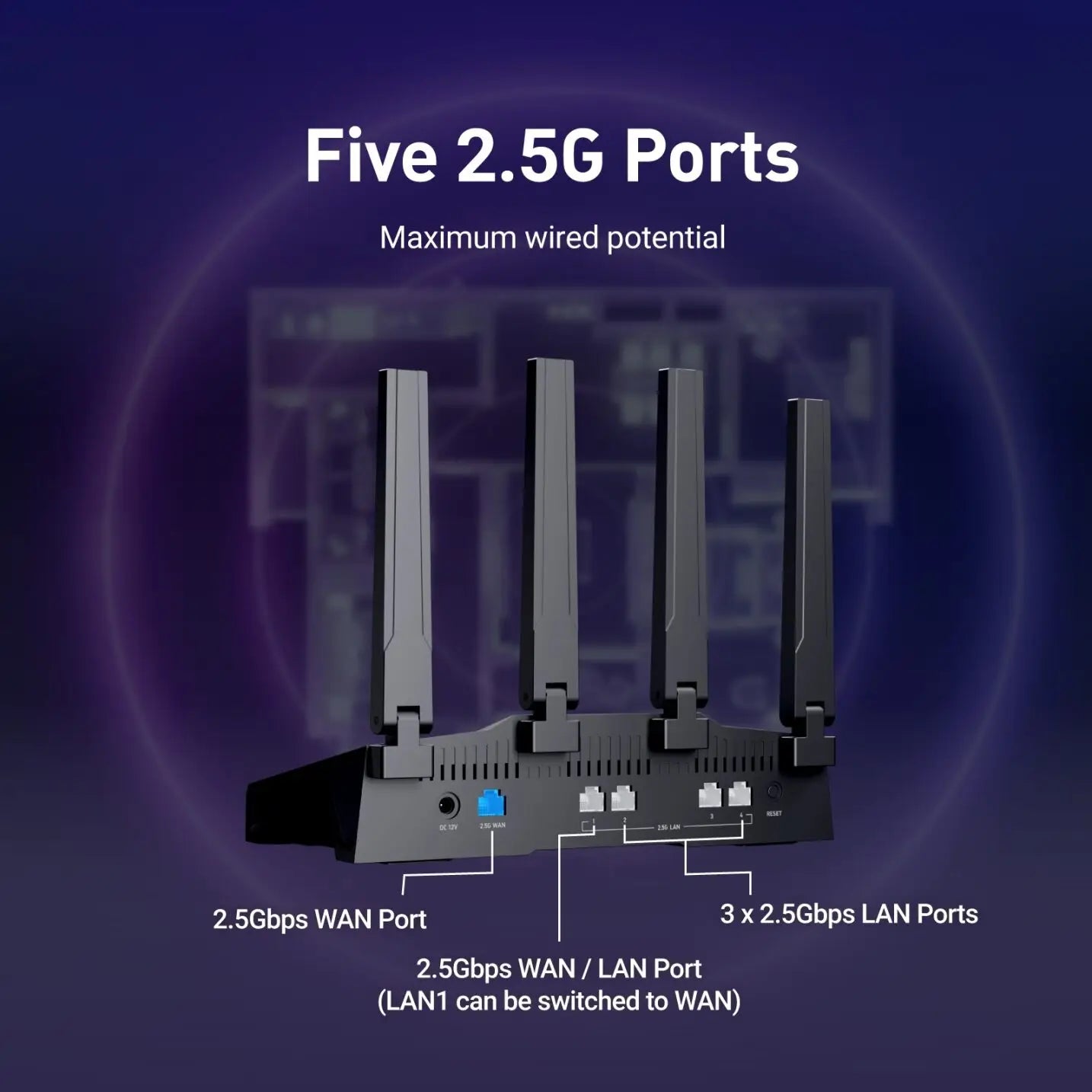 GL.iNet Flint 3 Tri-Band WiFi 7 Router With 2.5G VPN