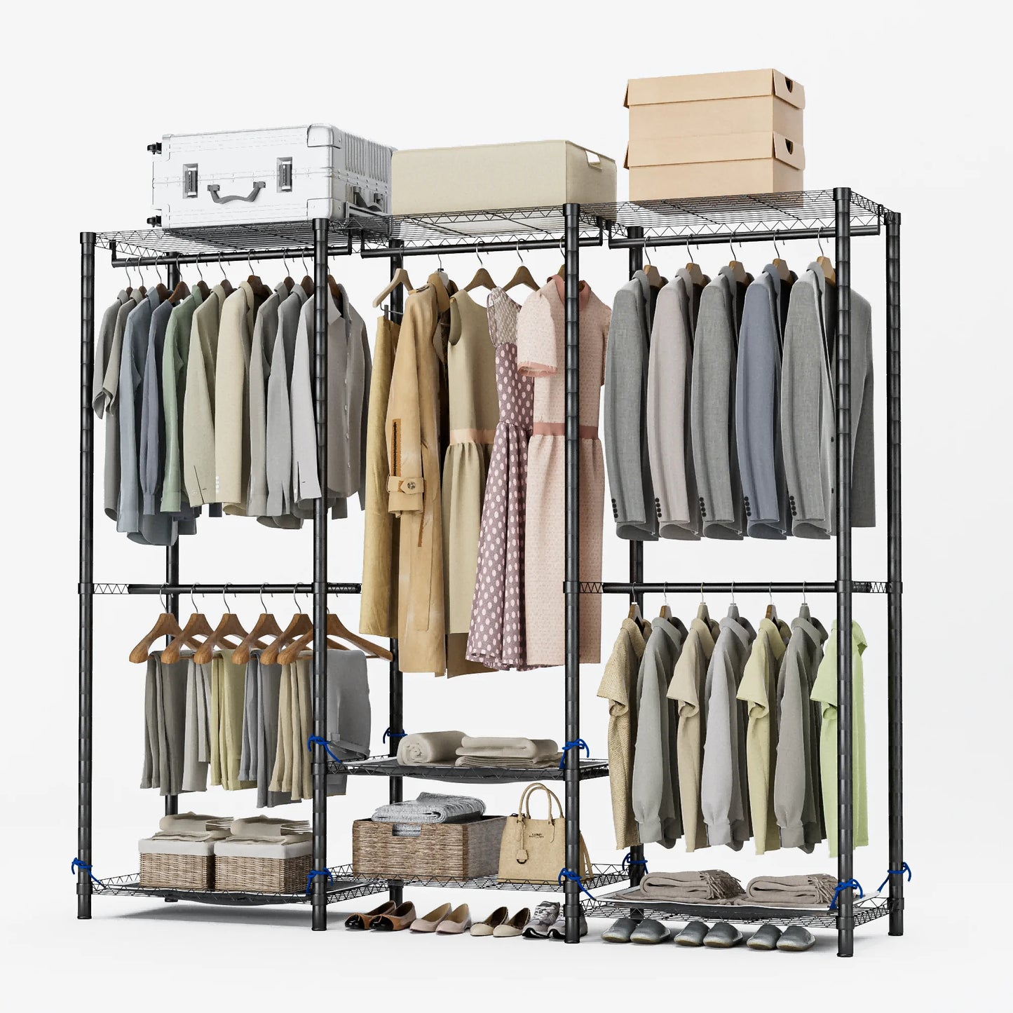 Freestanding Heavy-Duty Clothes Rack With 960 Lb Capacity