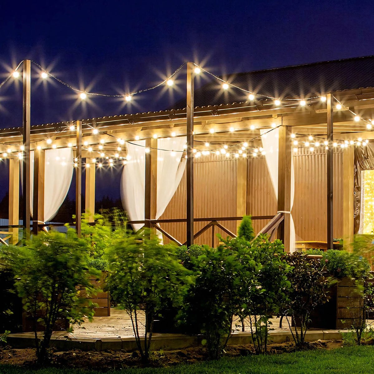ST38 LED Globe String Lights With Replaceable Shatterproof Bulbs