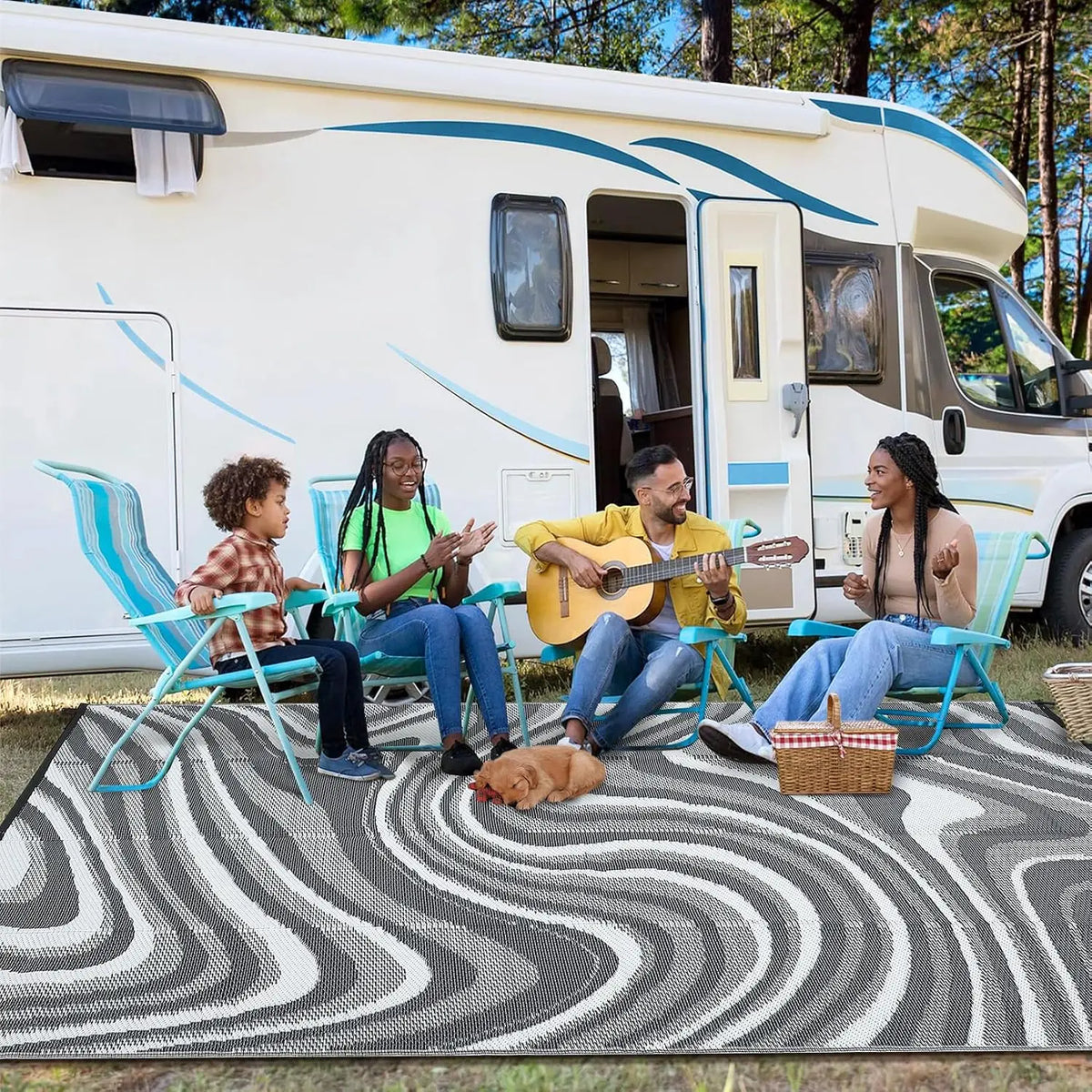 Garvee Waterproof Reversible Outdoor Rug for Camping Patio and Beach