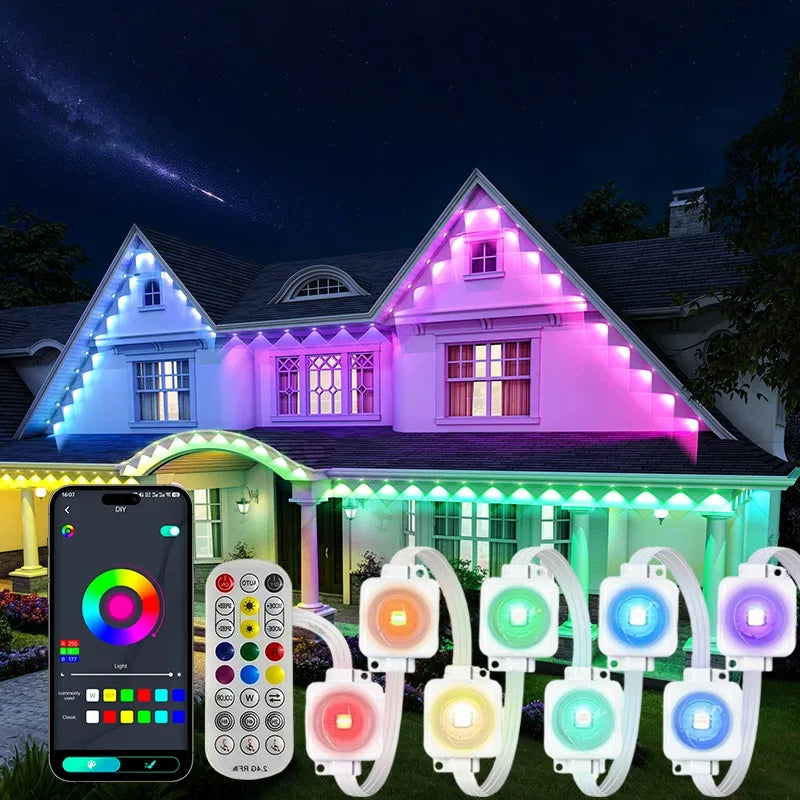 Mimirgb Waterproof Permanent Outdoor Garden String Lights