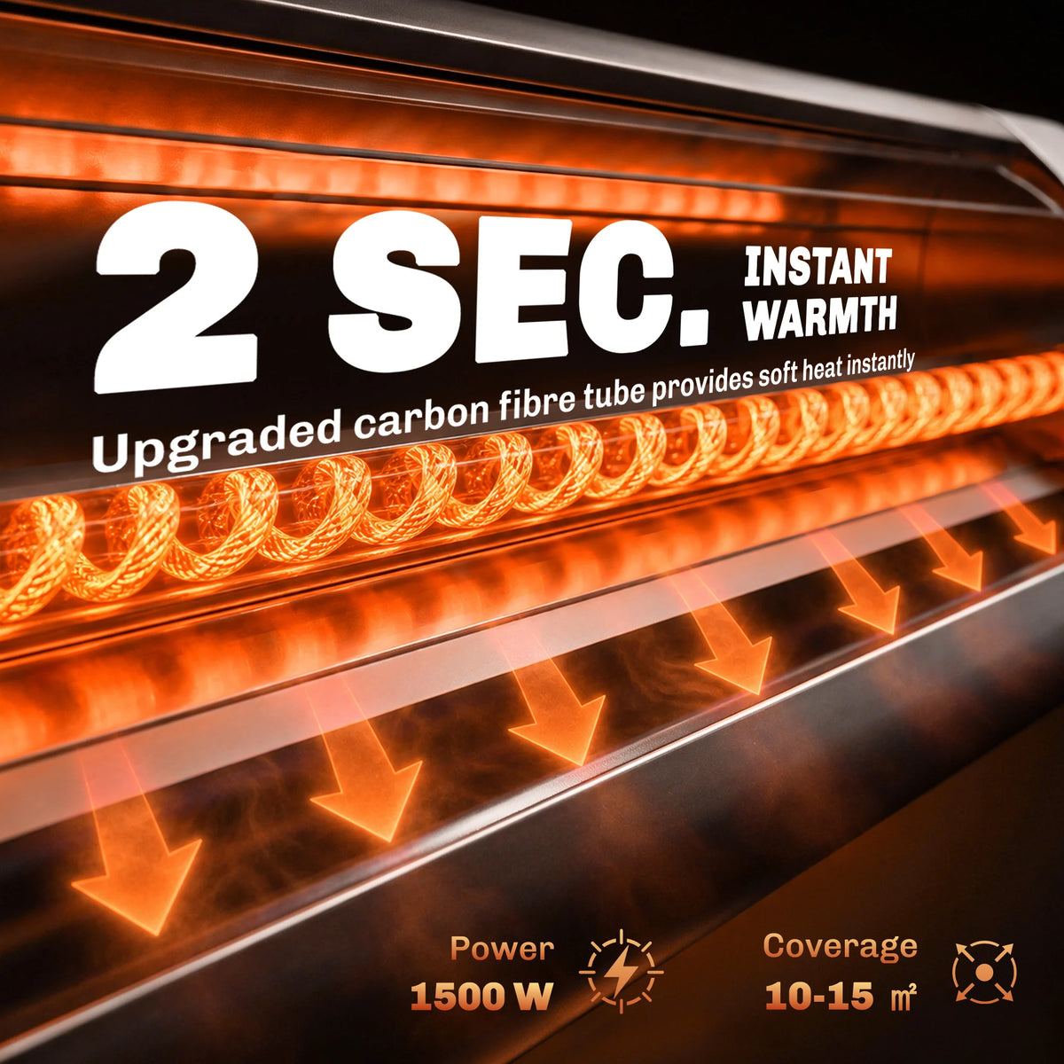Outsunny Electric Outdoor Infrared Patio Heater With IP65 Weatherproofing