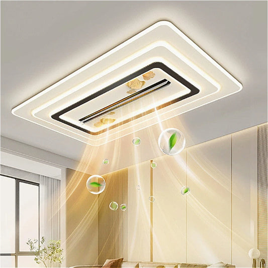 TAONUANSHU Modern Bladeless LED Ceiling Fan Pendant Light With Remote Control