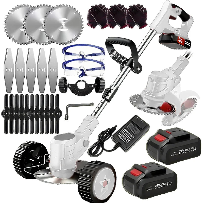Rechargeable Cordless Weed Trimmer With Dual Lithium Batteries For Yard