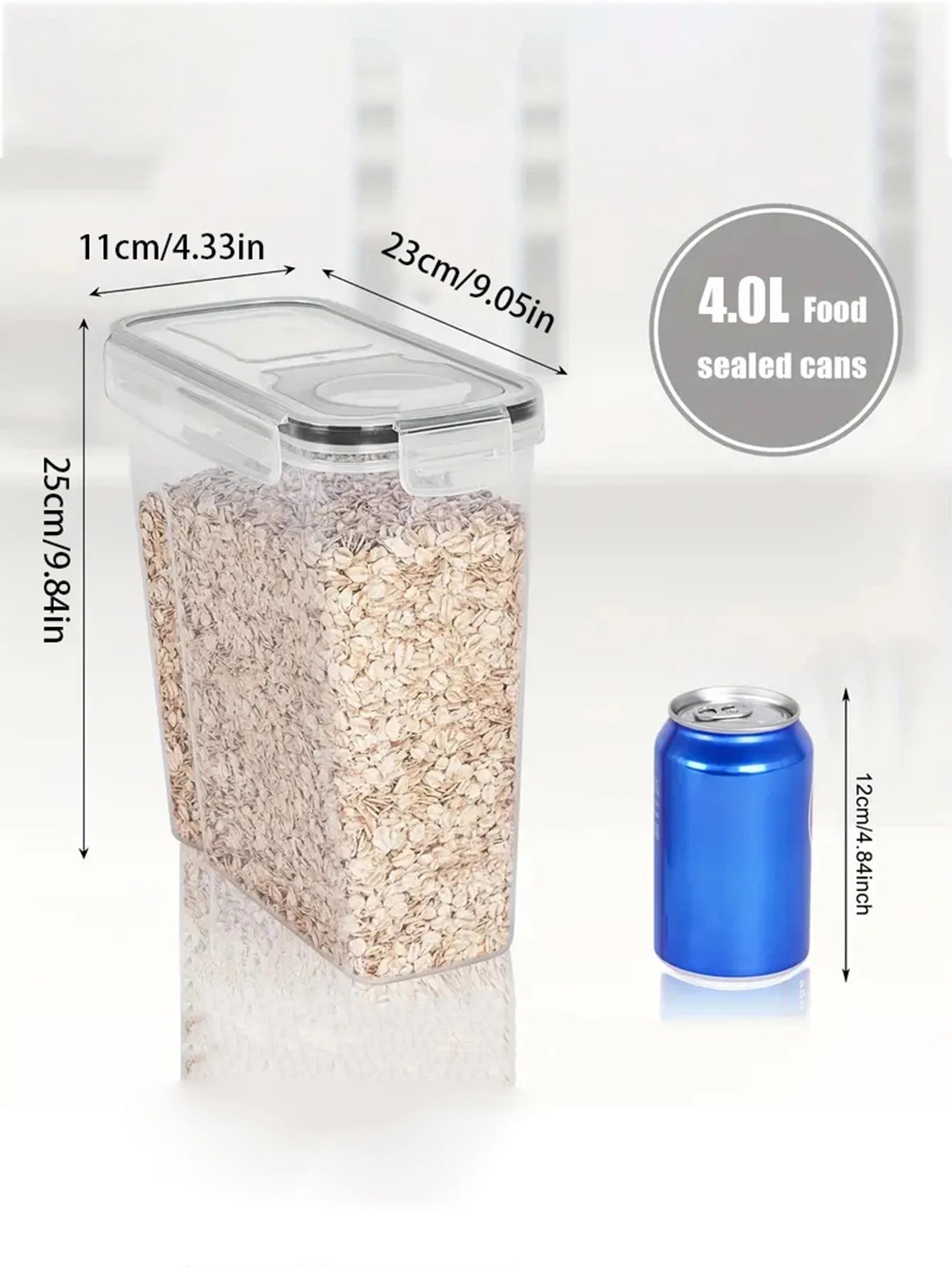 Airtight Food Storage Containers With Lids 4-Pack Bundle