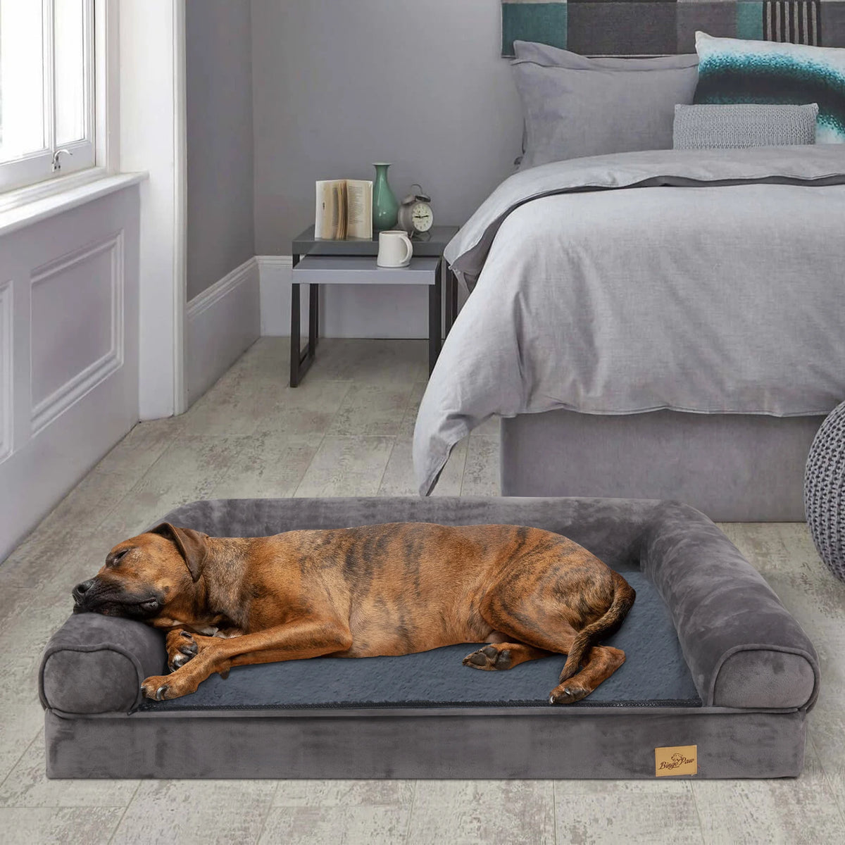 BINGOPAW Orthopedic Waterproof Dog Bed With Sides And Washable Cover