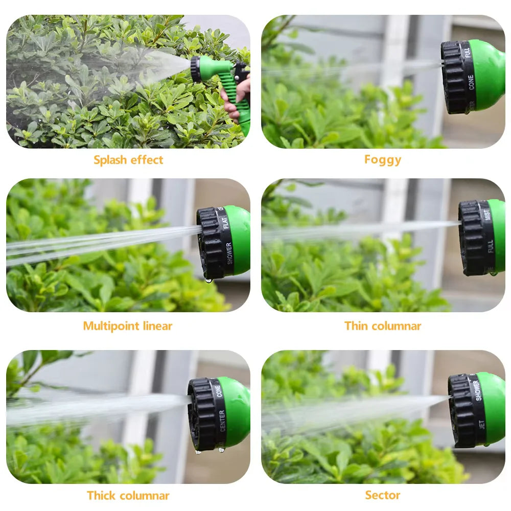 Expandable Magic Hose With 7 Functions Sprayer For Garden
