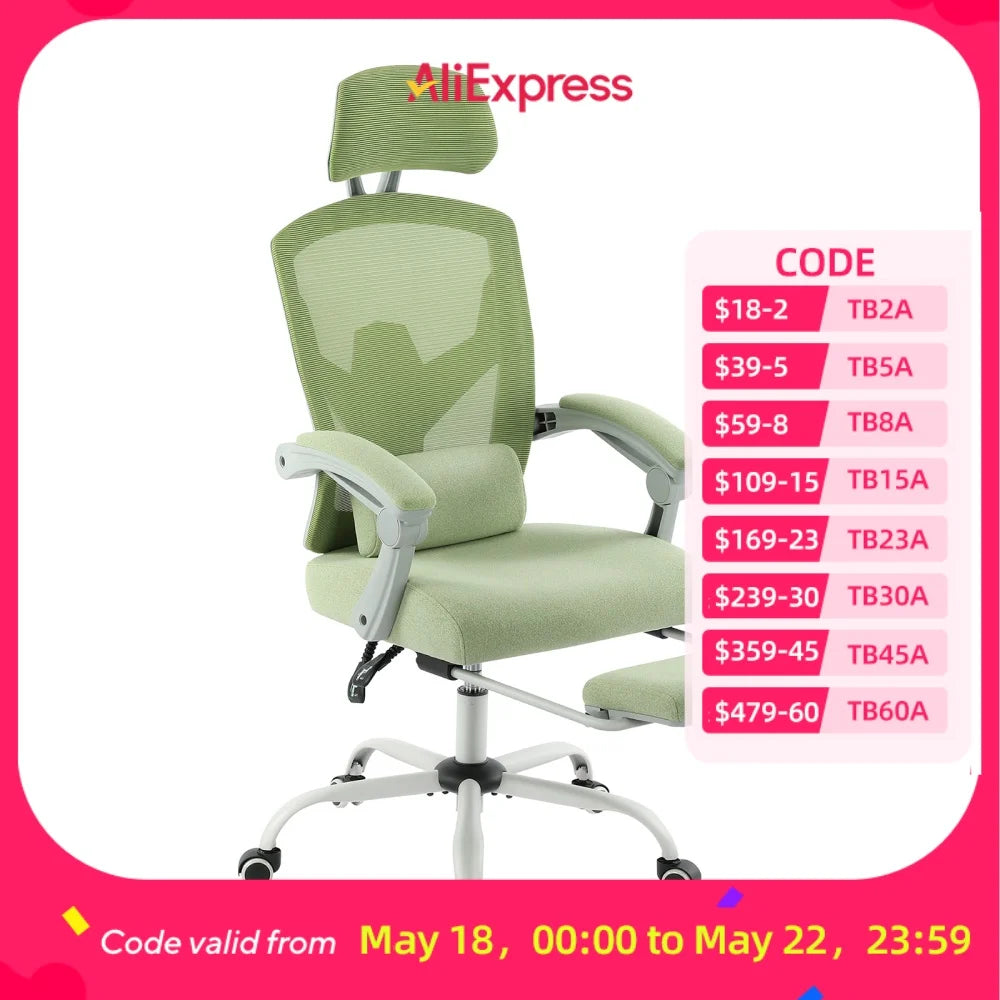JHK Ergonomic Reclining High Back Mesh Gaming Chair With Lumbar