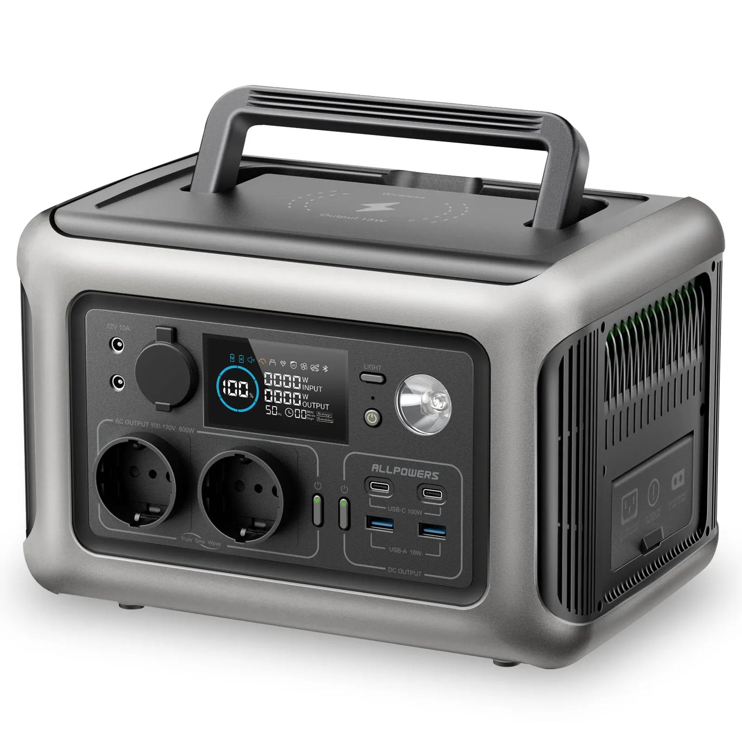 ALLPOWERS R600 Portable Power Station LiFePO4 Battery Solar Panel Ready