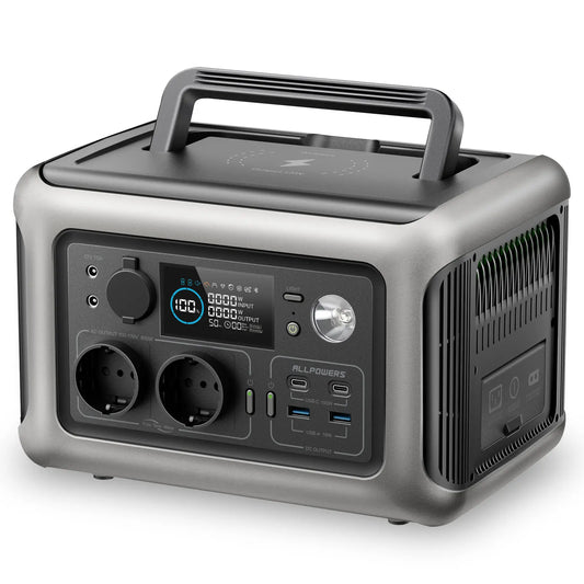 ALLPOWERS R600 Portable Power Station LiFePO4 Battery Solar Panel Ready