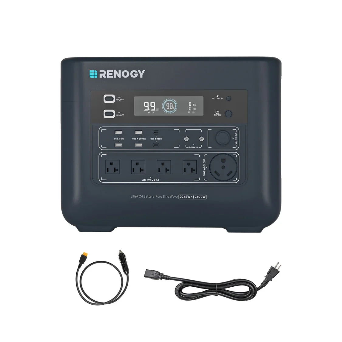 Renogy Portable Power Station With LiFePO4 Battery And Solar Charging