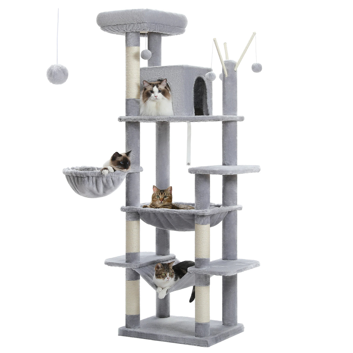PAWZ Road Multi-Level Cat Tree With Scratching Posts And Perches