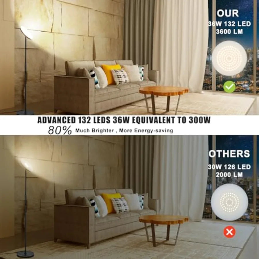 Dimmable LED Torchiere Floor Lamp for Living Room Bedroom Office