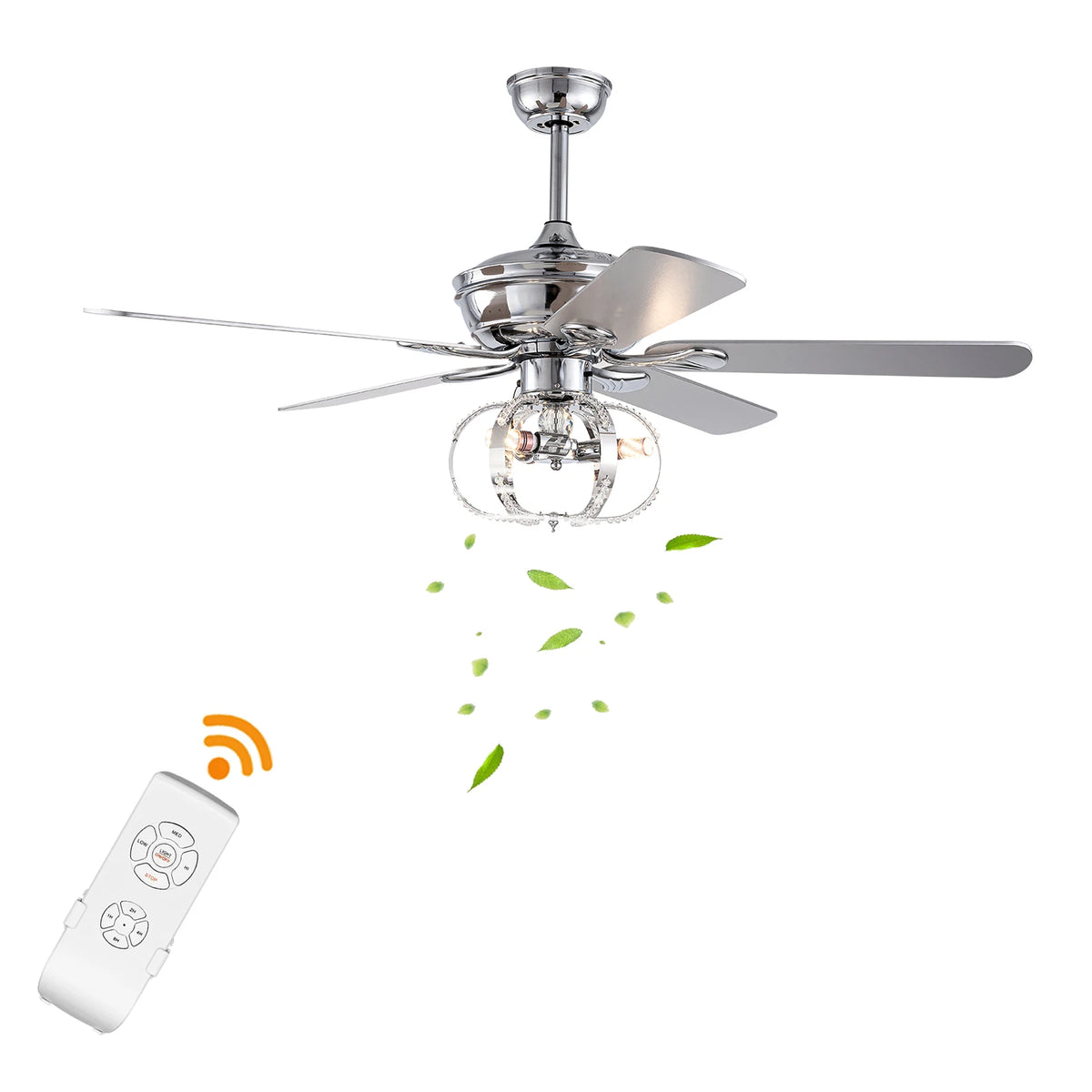 Ceiling Fan With Light Remote Control Reversible Energy Efficient Motor