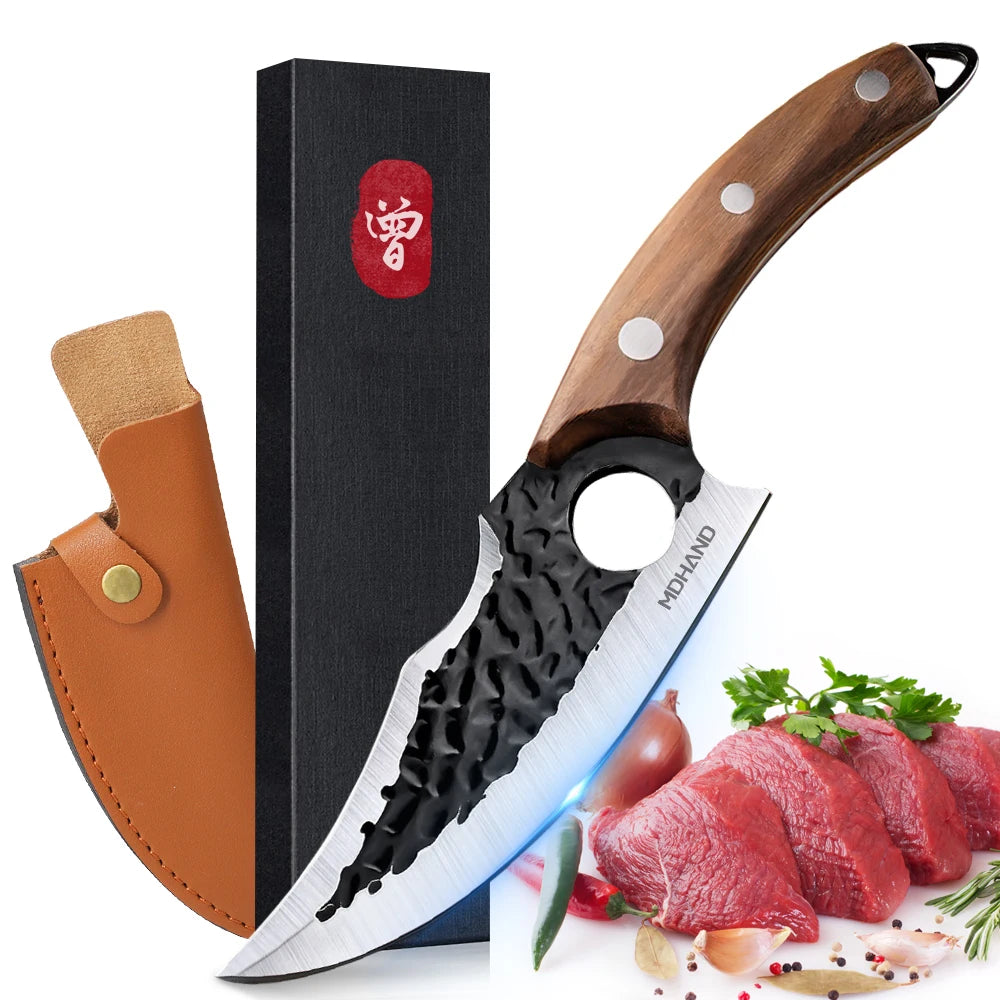 Zeng Stainless Steel Hand Forged Cleaver Chef Cutting Knife