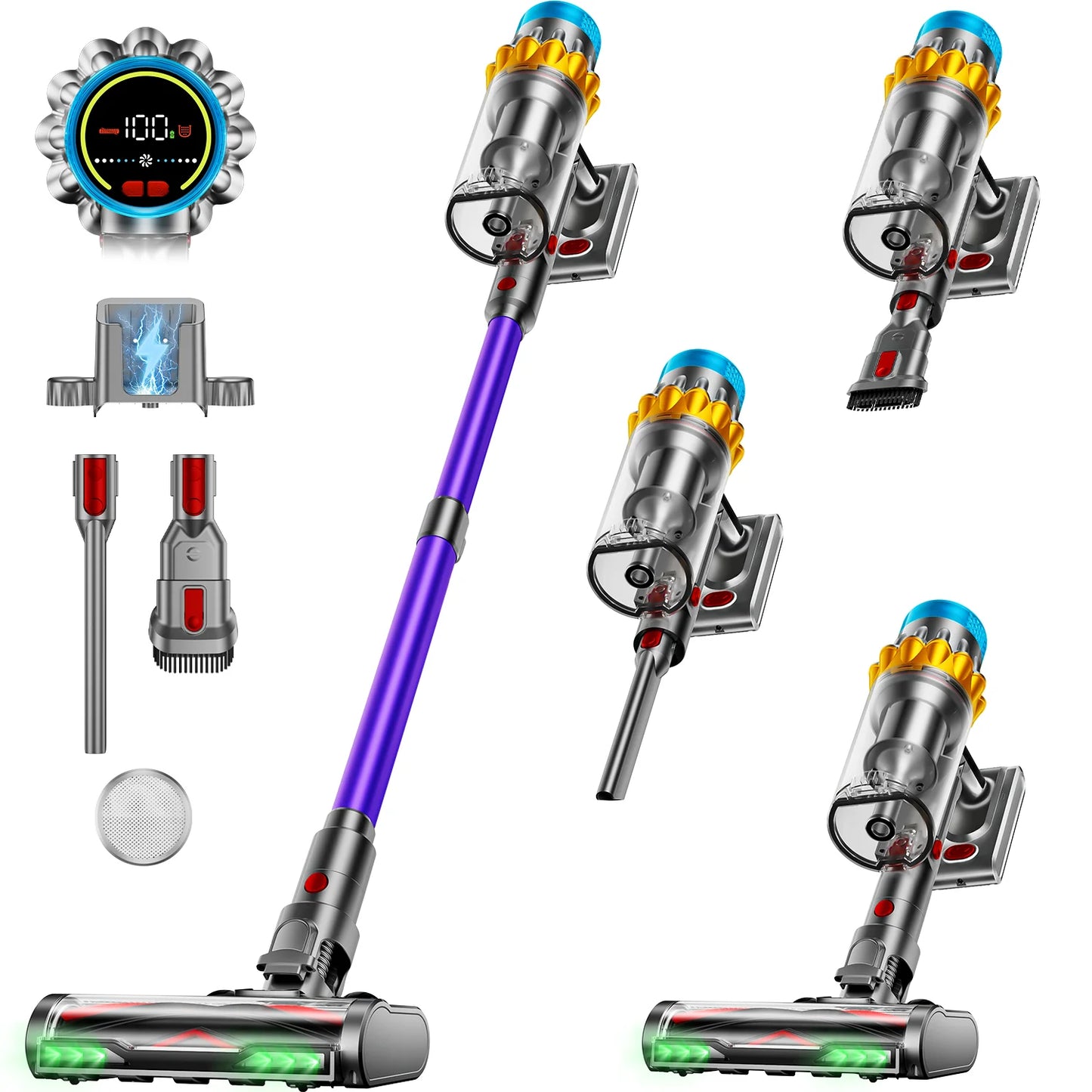 VAKERR X15 Pro 650W Cordless Vacuum Cleaner Pet Hair Suction