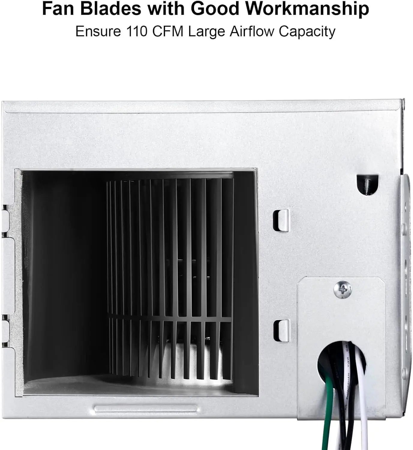 JOEAONZ 110 CFM Exhaust Fan With LED Three Temperature Settings