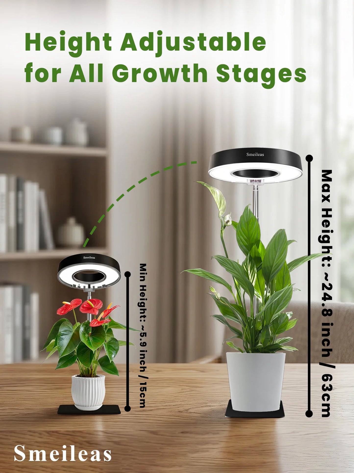 Smeileas Full Spectrum Led Grow Light For Plants And Seedlings