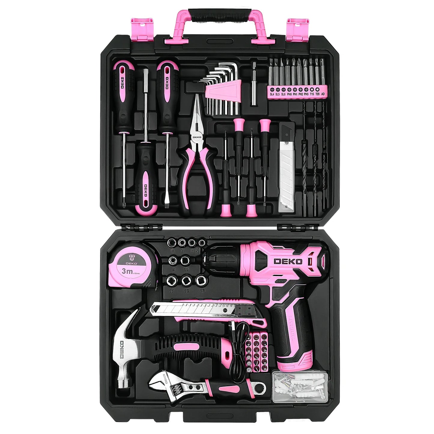DEKO 8V Cordless Drill And Electric Power Tool Combo Kit