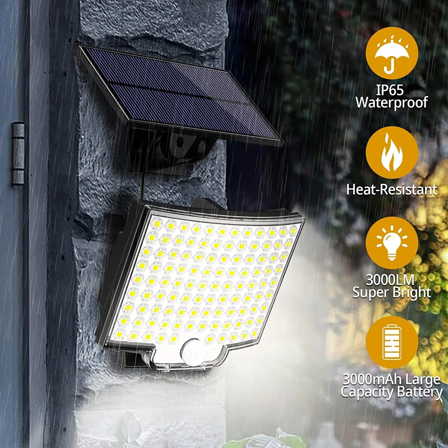 SZRSTH Solar Outdoor LED Motion Sensor Light With Remote
