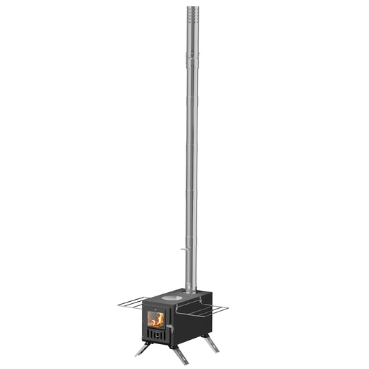 Portable Wood Burning Hot Tent Stove for Outdoor Cooking