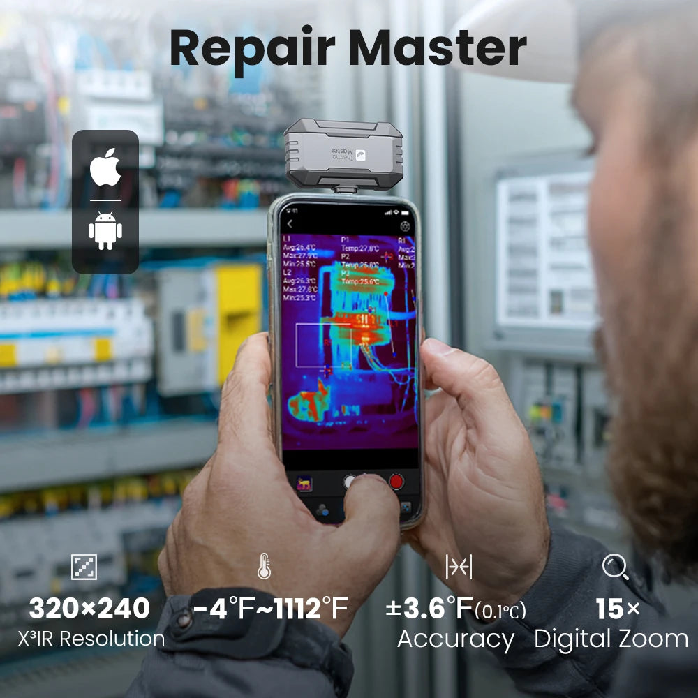 Thermal Master P1 Smartphone Thermal Imaging Camera for Inspections