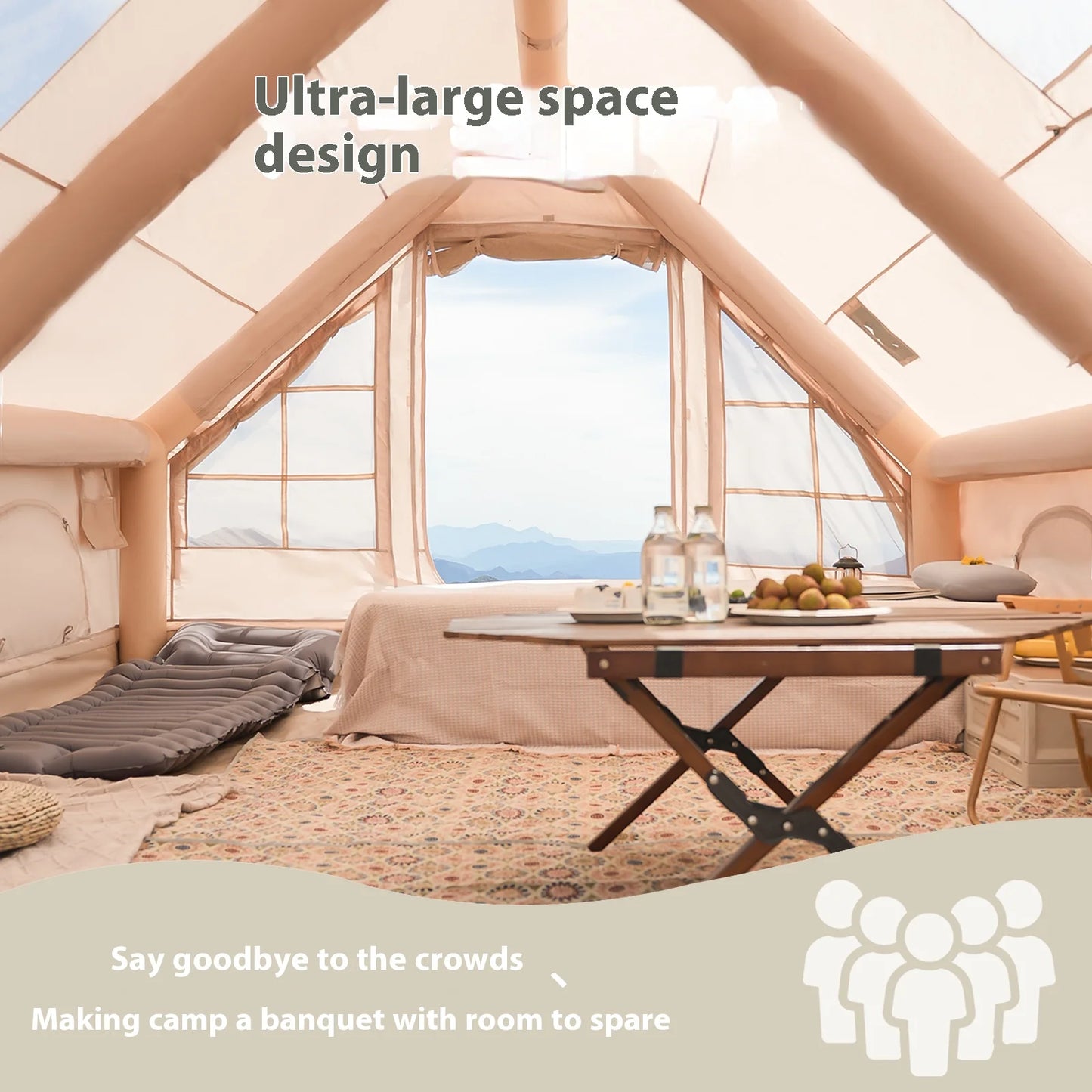 Pakicetus Inflatable Camping Tents for Family Outdoor Adventure