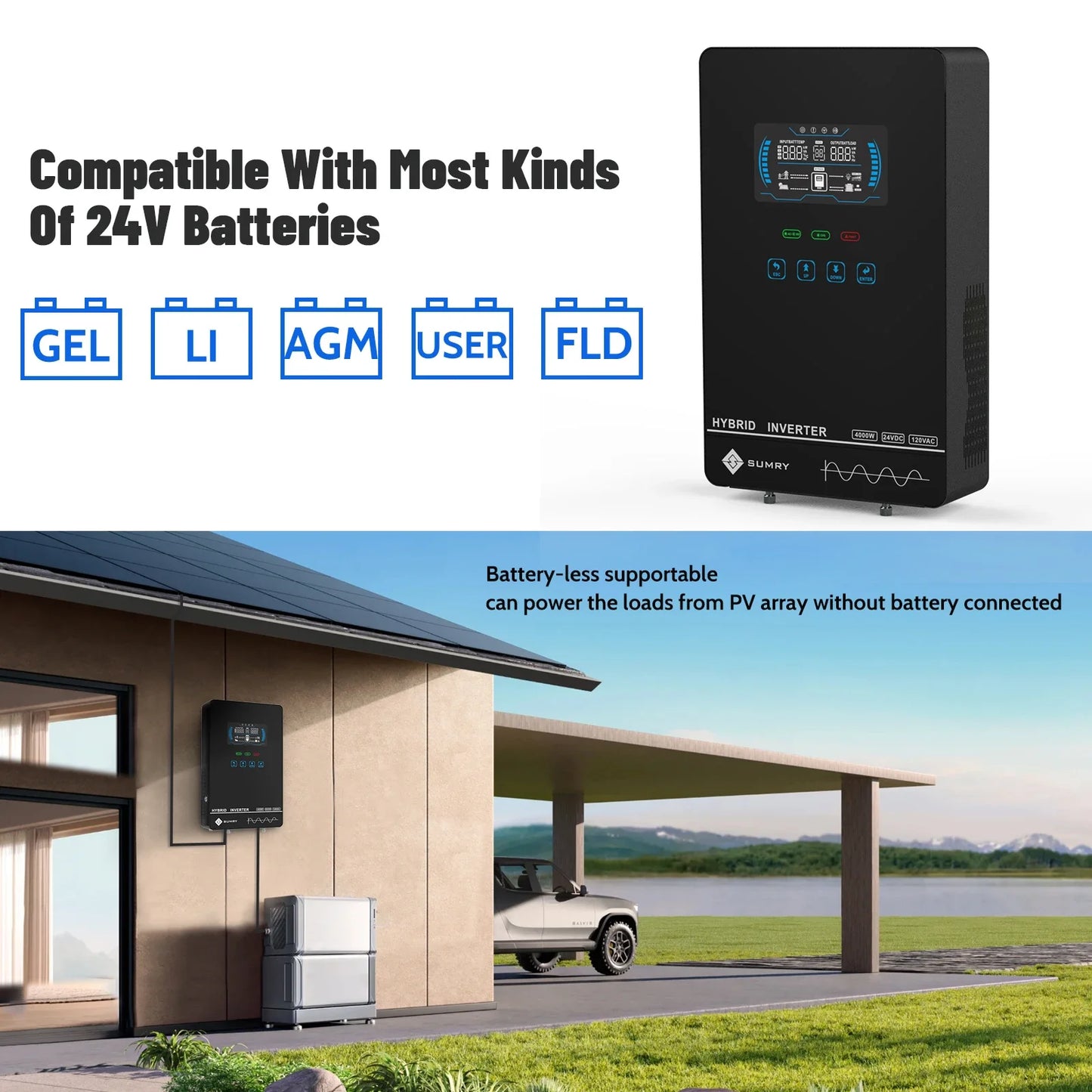 Sumry Hybrid Solar Inverter With Integrated MPPT Charger