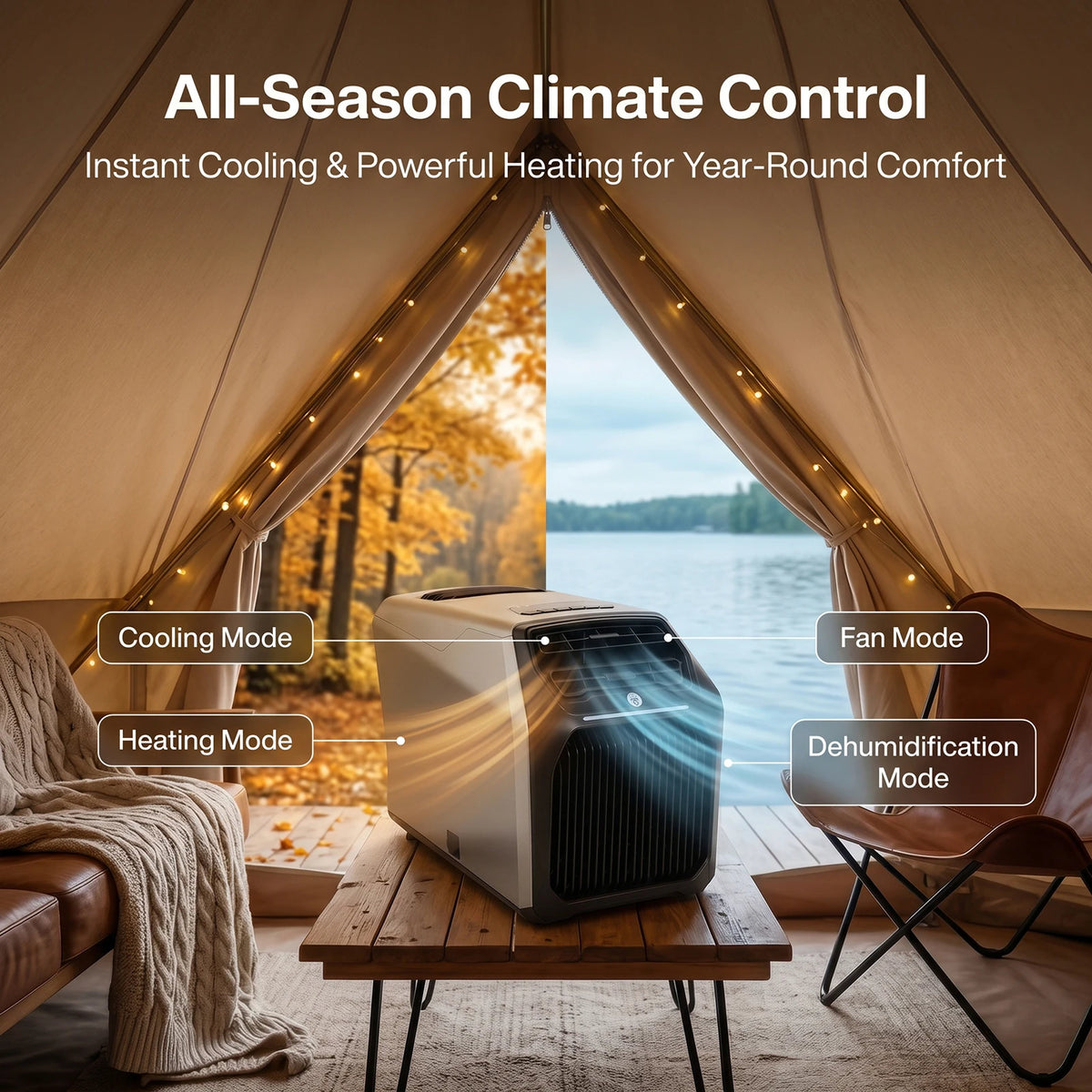 Portable Air Conditioner With Heating for RVs, Tents and Camping
