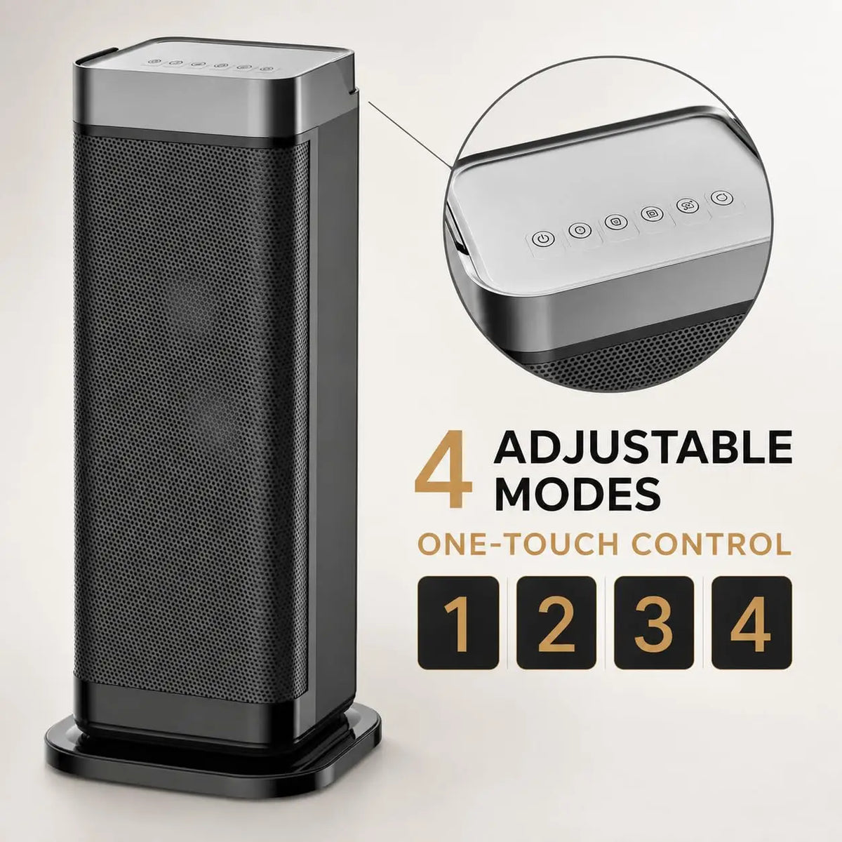 ANIXOL Portable Ceramic Space Heater with Remote Control and Oscillation