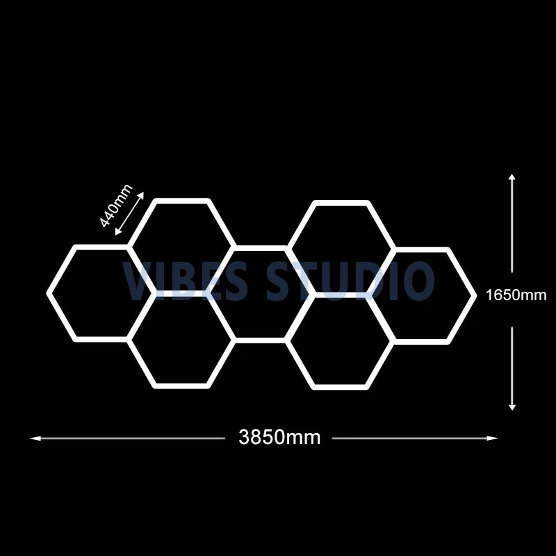 Hexagon LED Garage Light For Workshop And Car Detailing