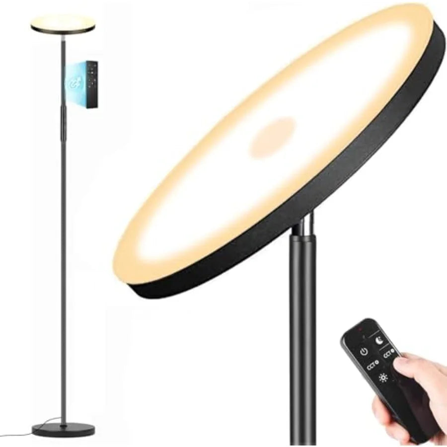 Dimmable LED Torchiere Floor Lamp for Living Room Bedroom Office