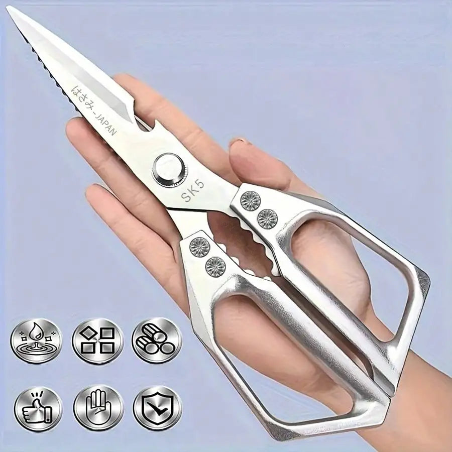 Heavy Duty Stainless Steel Kitchen Scissors With Ergonomic Handles