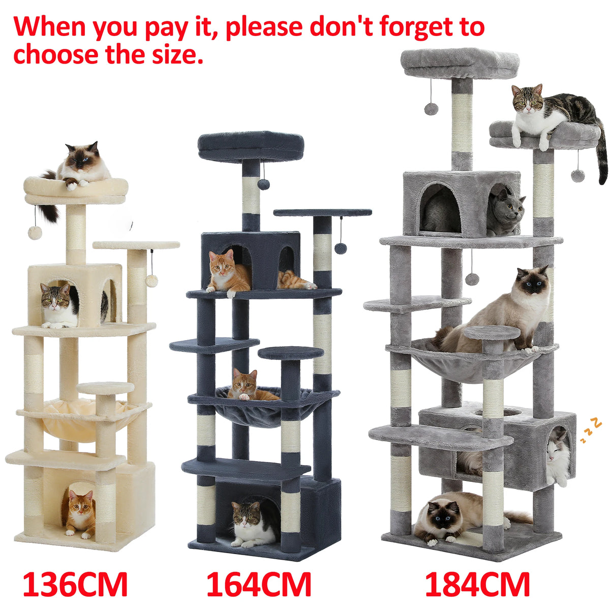 PAWZ Road Cat Tree Tower Sisal Posts Hammock and Condos