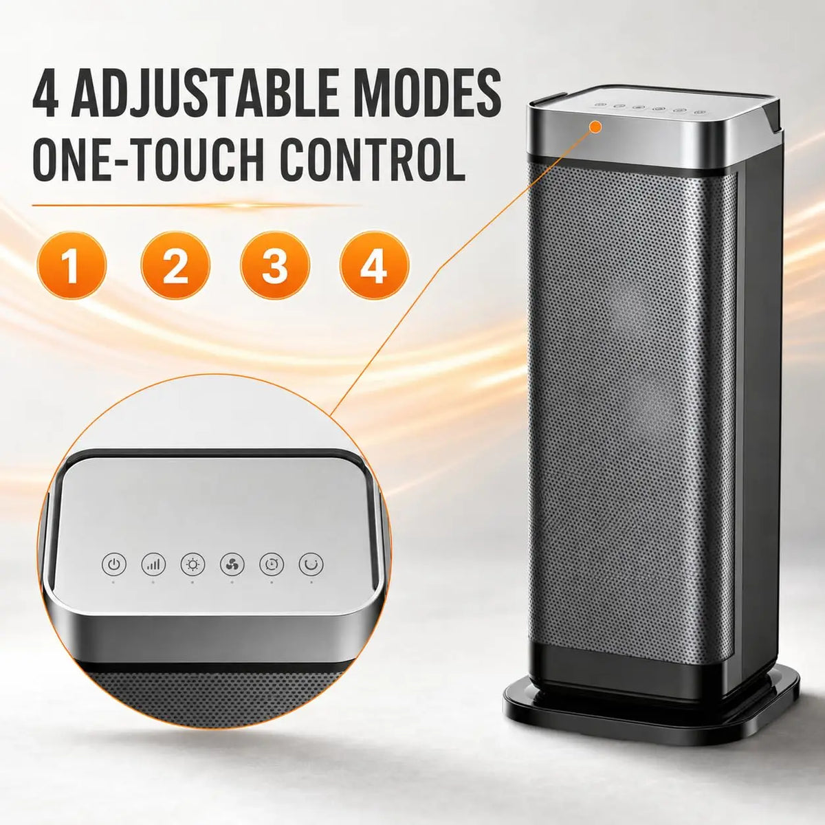 ANIXOL Portable Ceramic Space Heater with Remote Control and Oscillation